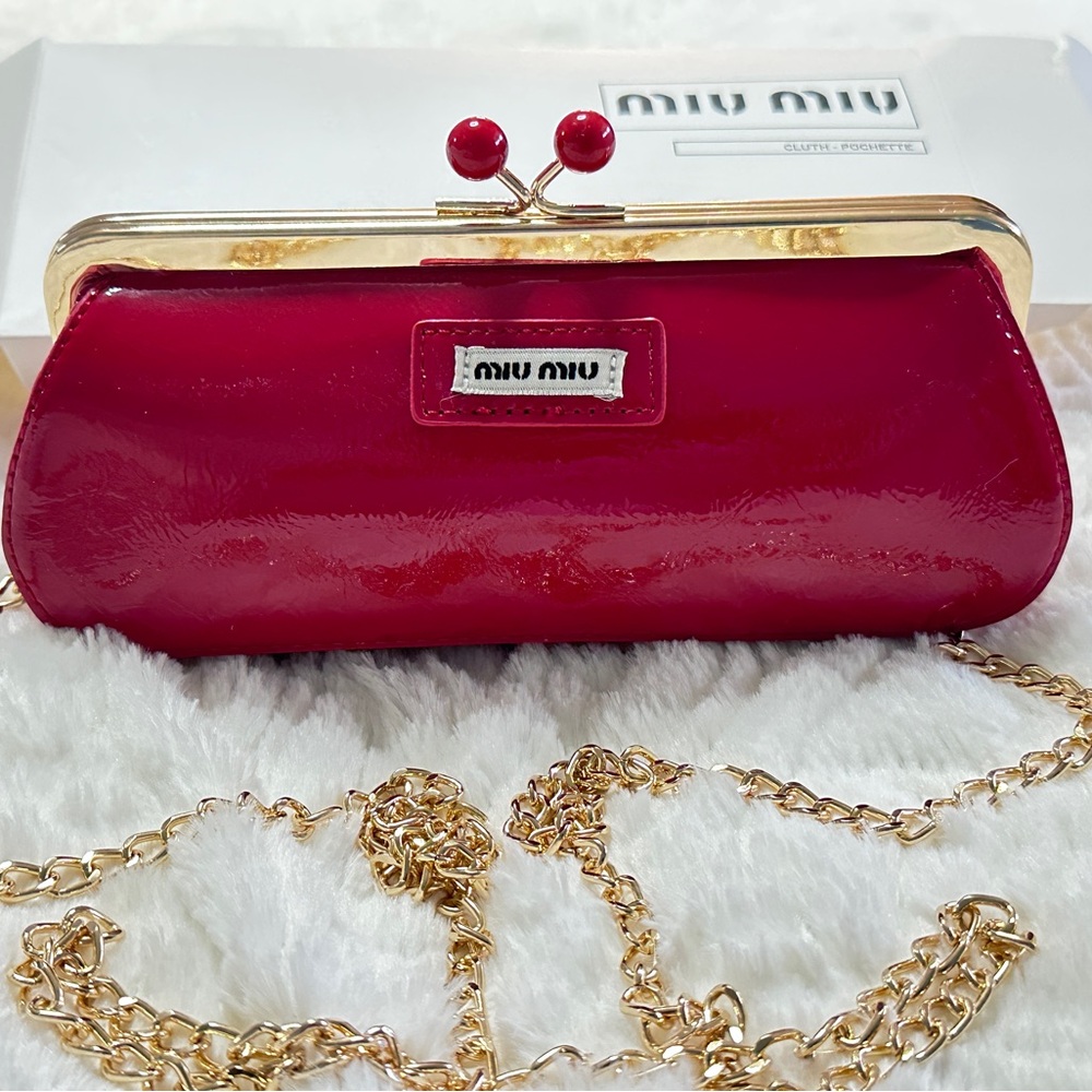 Miu Miu Red Clutch Bag